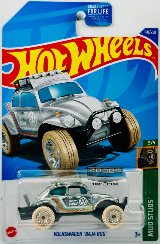 Hot Wheels 2022 - Collector # 160/250 - Mud Studs 05/05 - ZAMAC 012 - Volkswagen "Baja Bug" - ZAMAC - Walmart Exclusive - USA