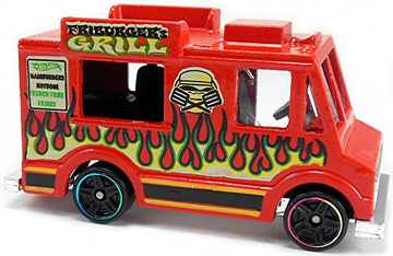 Hot Wheels 2011 - Collector # 174/244 - HW Main Street 4/10 - Ice Cream Truck - Red / Friburger's Grill - USA Card