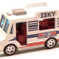 Hot Wheels 2010 - Delivery / Slick Rides 18/34 - Ice Cream Truck - White / Isky Racing Cams - Metal/Metal & Real Riders