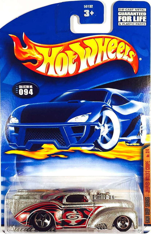 Hot Wheels 2001 - Collector # 094/240 - Skin Deep Series 2/4 - Jeep Willys Coupe - Silver - USA Card