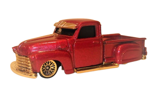 Hot Wheels 2001 - Collector # 015/240 - First Editions 3/36 - La Troca (Custom Lowrider '50s Chevy Pick Up) - Metallic Red - USA