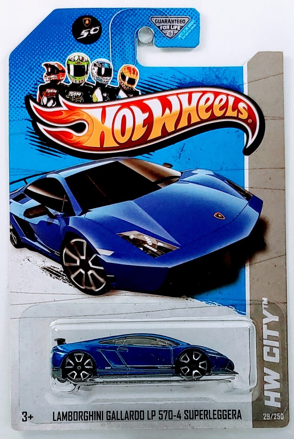 Hot Wheels 2013 - Collector # 029/250 - HW City / Night Burnerz - Lamborghini Gallardo LP 570-4 Superleggera - Blue - USA