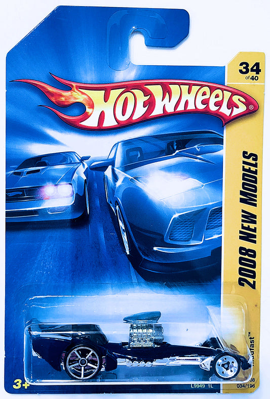 Hot Wheels 2008 - Collector # 034/196 - New Models 34/40 - Madfast - Blue - USA Card