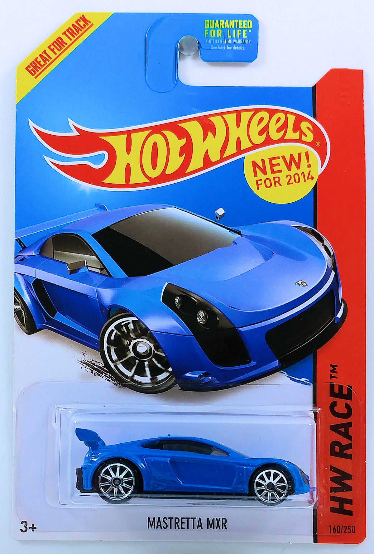 Hot Wheels 2014 - Collector # 160/250 - HW Race / Thrill Racers / New Models - Mastretta MXR - Blue - USA Card