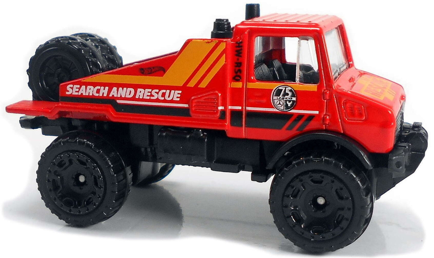 Hot Wheels 2021 - Collector # 188/250 - HW Rescue 1/10 - Mercedes-Benz Unimog 1300 - Red / 'Search and Rescue' - USA