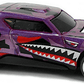 Hot Wheels 2019 - Collector # 087/250 - Speed Blur 8/10 - New Models - Muscle Bound - Purple / Shark Teeth - USA Card