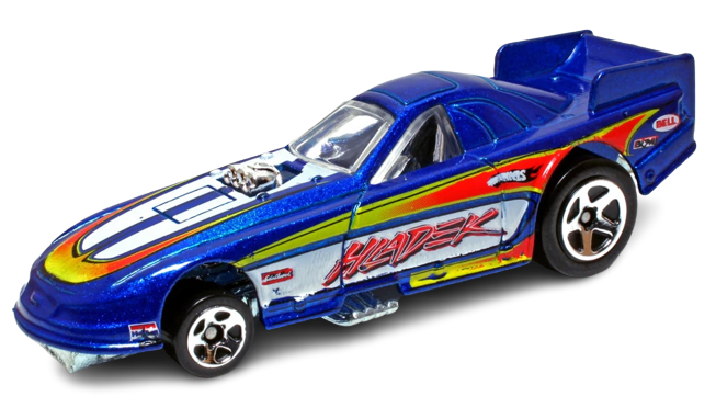 Hot Wheels 2011 - Collector # 130/244 - HW Drag Racers 10/10 - Mustang Funny Car - Blue - 'HLADEK' - USA