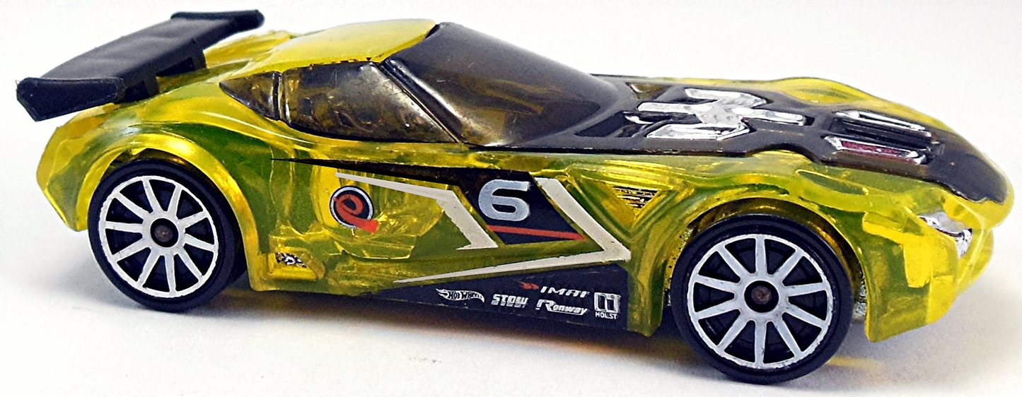 Hot Wheels 2012 - Collector # 078/247 - Track Stars 13/15 - Nerve Hammer - Transparent Yellow / # 6 - USA Card