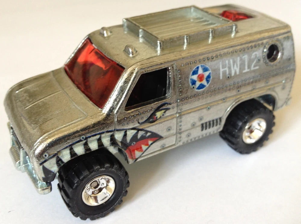 Hot Wheels 2012 - Pop Culture / Nose Art - Baja Breaker (Ford Van) - ZAMAC / WWII Flying Tigers Graphics - Metal/Metal & Real Riders