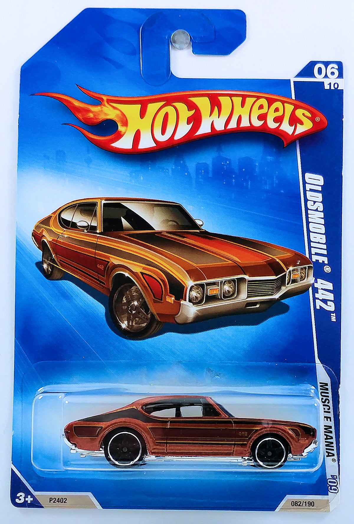 Hot Wheels 2009 - Collector # 082/190 - Muscle Mania 06/10 - Olds 442 - Brown - USA