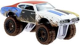 Hot Wheels 2022 - Mud Runners 3/5 - Olds 442 W-30 - Red, White, Blue and Gold - Walmart Exclusive