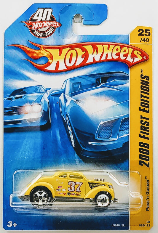 Hot Wheels 2008 - Collector # 025/172 - First Editions 25/40 - Pass'n Gasser - Yellow - IC