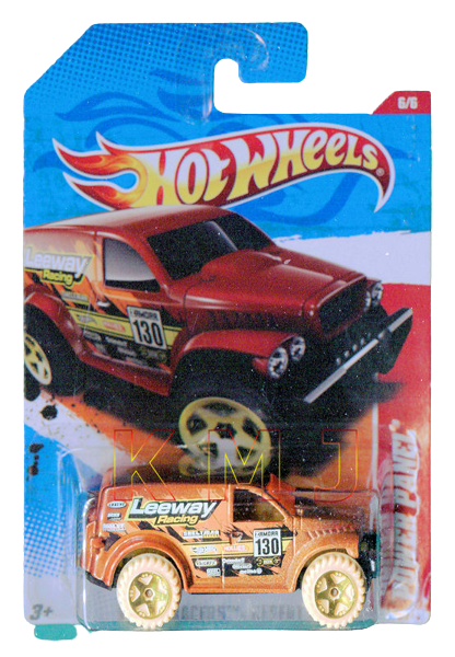 Hot Wheels 2011 - Collector # 186/244 - Thrill Racers - Desert 06/06 - Power Panel - Brown - 'Leeway Racing' / '130' - USA Card