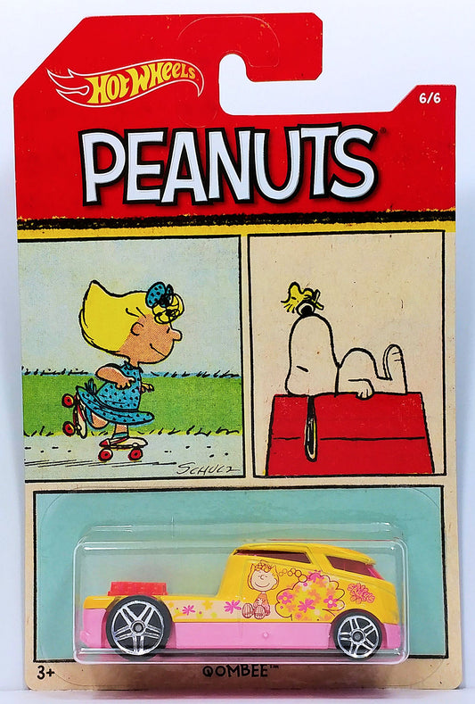 Hot Wheels 2017 - Peanuts Theme Series 6/6 - Qombee - Yellow / Lucy - Lucy & Snoopy Blister Card