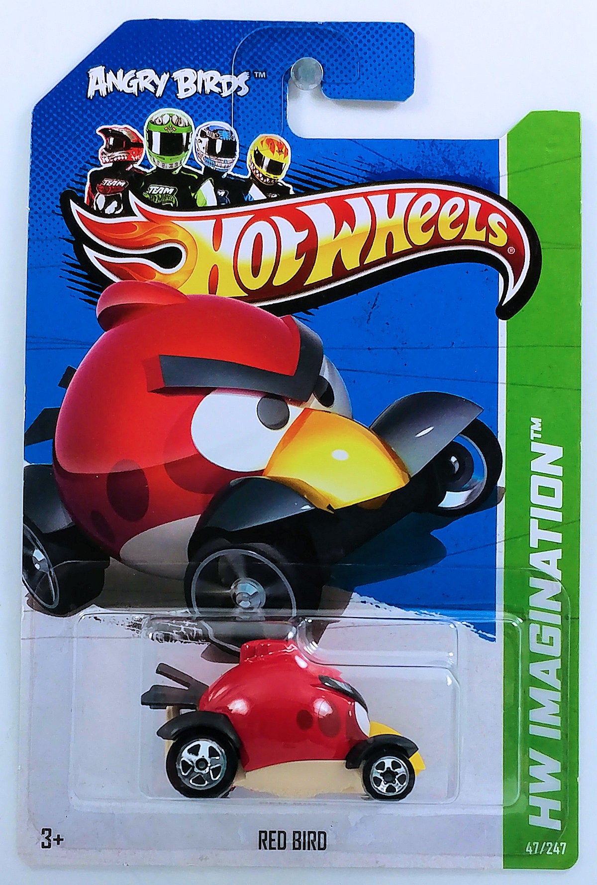 Hot Wheels 2012 - Collector # 047/247 - New Models 47/50 - Red Bird (Angry Birds) - Red - USA New '13 Card with 'Angry Birds' Promo