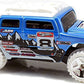 Hot Wheels 2011 - Collector # 194/244 - Thrill Racers / Ice 2/6 - Rockster (HumVee) - Blue / # 8 - USA Card