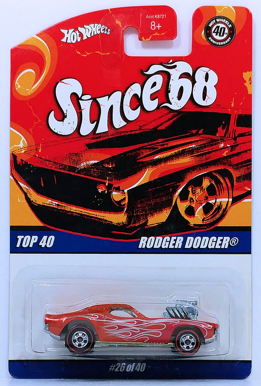 Hot Wheels 2008 - Since '68 / Top 40 # 26/40 - Rodger Dodger - Metallic Orange - Metal/Metal - Red Lines