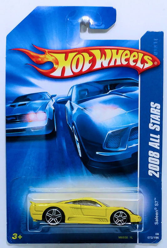 Hot Wheels 2008 - Collector # 072/196 - All Stars - Saleen S7 - Yellow - USA Card