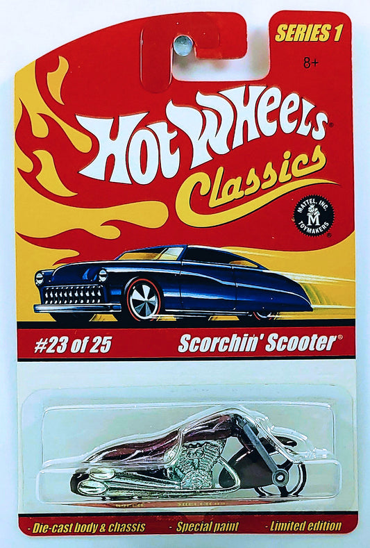 Hot Wheels 2005 - Classics Series 1 # 23/25 - Scorchin' Scooter - Spectraflame Purple - Metal/Metal