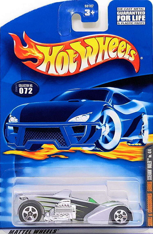 Hot Wheels 2001 - Collector # 072/240 - Skulls & Crossbones Series 4/4 - Screamin' Hauler - Silver - 5 Spokees - China - USA Card