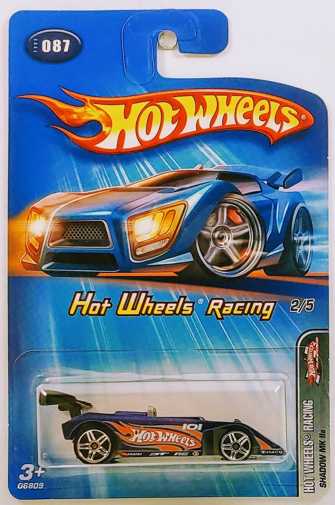 Hot Wheels 2005 - Collector # 087/183 - Hot Wheels Racing 2/5 - Shadow MK IIa - Blue - PR5 Wheels - USA Card