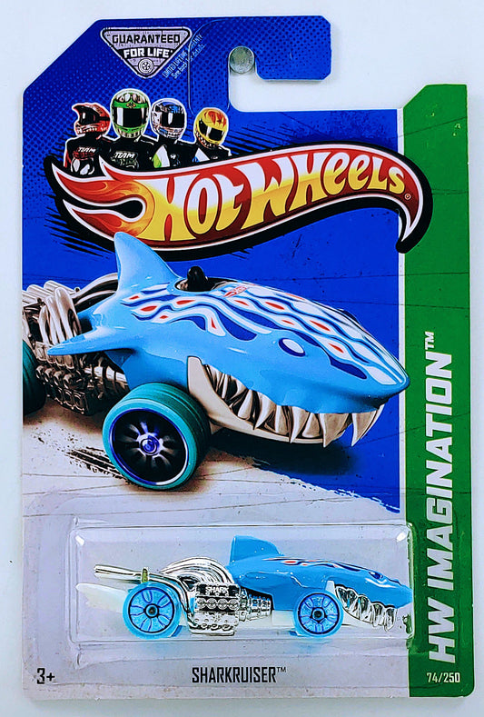 Hot Wheels 2013 - Collector # 074/250 - HW Imagination / Surf Patrol - Sharkruiser - Baby Blue - Transparent Blue J5 Wheels - USA Card