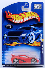 Hot Wheels 2001 - Collector # 119/240 - Sho-Stopper - Red with Yellow Stripe - 'Seared Tuner' on China Base - USA Card