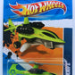 Hot Wheels 2011 - Collector # 179/244 - HW City Works 9/10 - Sky Knife (Helicopter) - Bright Green - USA Card