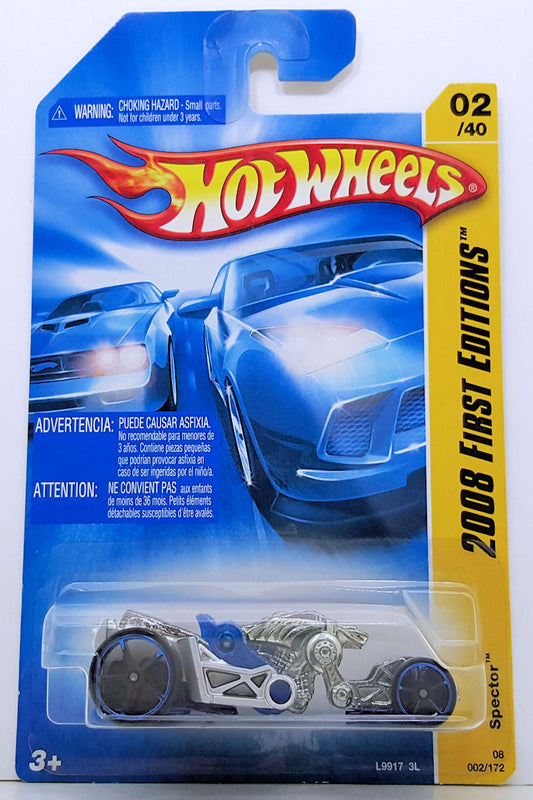 Hot Wheels 2008 - Collector # 002/172 - First Editions 02/40 - Spector - Silver & Blue - IC