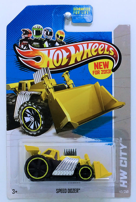 Hot Wheels 2013 - Collector # 043/250 - HW City / HW City Works / New Models - Speed Dozer - Yellow - USA Card