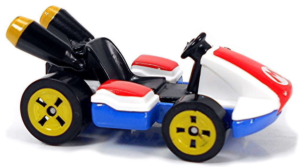 Hot Wheels 2021 - Collector # 166/250 - HW Screen Time 8/10 - New Model - Standard Kart (Mariokart) - Red, White & Blue - USA Card