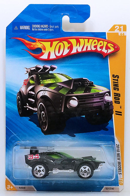 Hot Wheels 2010 - Collector # 021/240 - New Models 21/44 - Sting Rod II - Black - USA Card