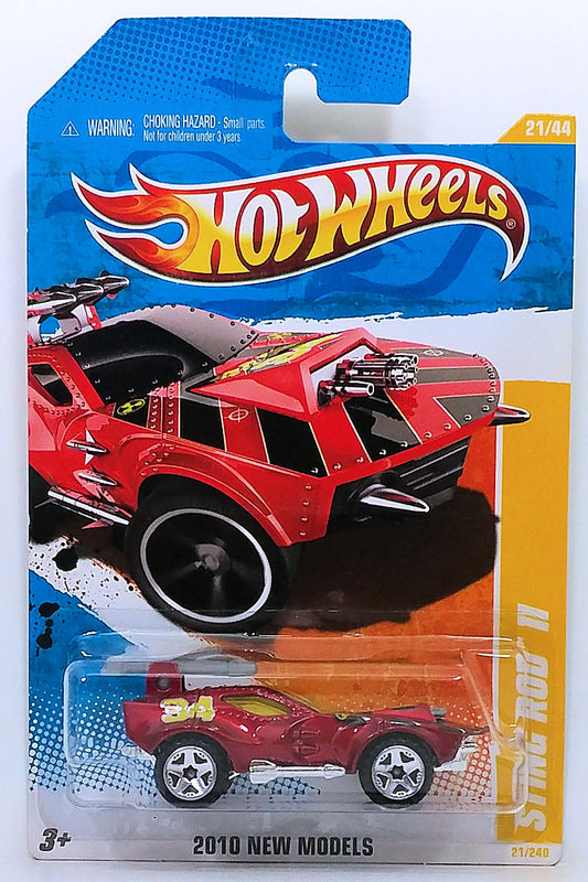 Hot Wheels 2010 - Collector # 021/240 - New Models 21/44 - Sting Rod II - Red - USA Card
