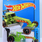 Hot Wheels 2015 - Collector # 010/250 - HW City / HW City Works - Street Cleaver - Bright Green - USA 'Scan & Race' Card