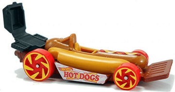 Hot Wheels 2019 - Collector # 112/250 - HW Metro 10/10 - Street Wiener - Brown / Hot Dog, Bun, Mustard, Ketsup - USA Card