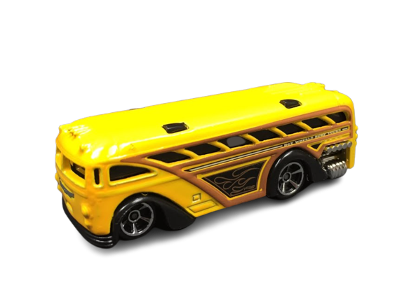 Hot Wheels 2011 - Collector # 232/244 - HW Video Games Heroes 10/22 - Surfin' School Bus - Yellow / Wood Grain - USA Card