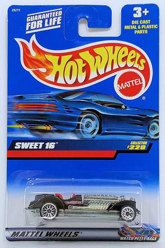 Hot Wheels 2000 - Collector # 220/250 - Sweet 16 - Black - USA 'Square' Card