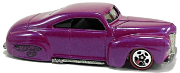 Hot Wheels 2005 - Collector # 100/183 - Red Lines 05/05 - Tail Dragger - Pearl Purple - Redlines on 5 Spokes - Malaysia - USA '06 Card