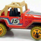 Hot Wheels 2012 - Collector # 186/247 - Thrill Racers / Swamp Rally 1/5 - Toyota Land Cruiser FJ40 - Red / #15 - USA