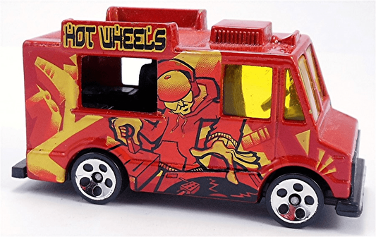 Hot Wheels 2004 - Collector # 142/212 - Tag Rides Series 5/5 - Tropicool (Ice Cream Truck) - Orange - Small Rear Window - 5 Dots - USA