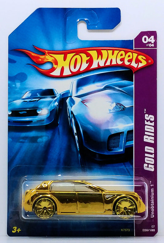 Hot Wheels 2007 - Collector # 056/180 - Gold Rides 4/4 - Unobtainium 1 - Gold - USA Card