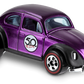 Hot Wheels 2018 - 50th Anniversary Originals Collection # 2/5 - Volkswagen Beetle - Spectraflame, Purple - RetroRL Wheels - Purple Interior - ZAMAC Metal Base - Retro Blister Card & Button