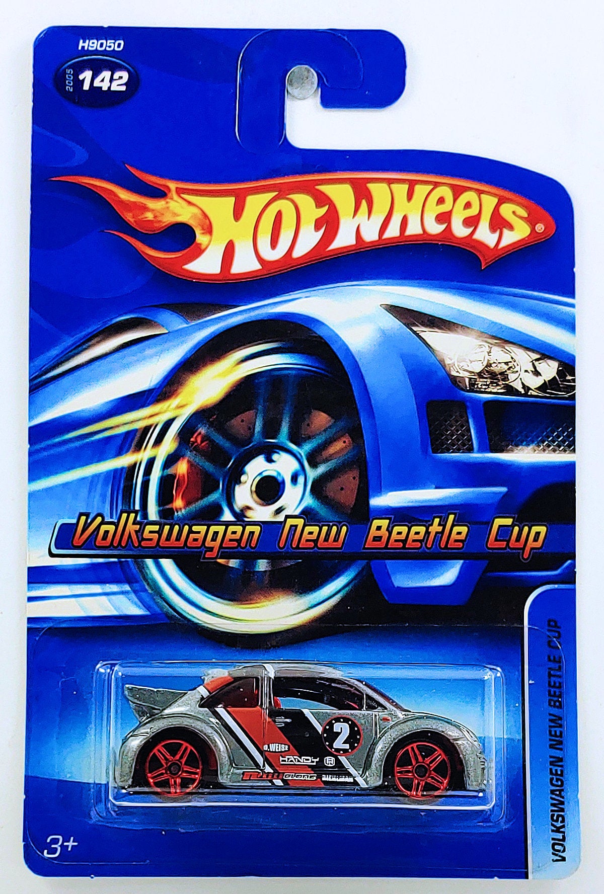 Hot Wheels 2005 - Collector # 142/187 - Volkswagen New Beetle Cup - Gray Metallic - Red PR5 Wheels