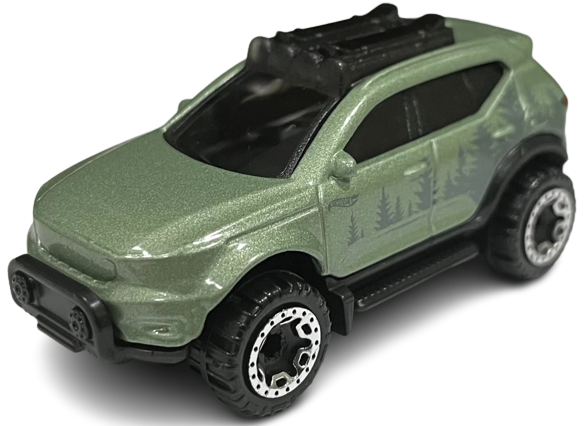 Hot Wheels 2023 - Collector # 201/250 - Mud Studs 05/05 - New Models - Volvo XC40 Recharge - Sage Green - USA