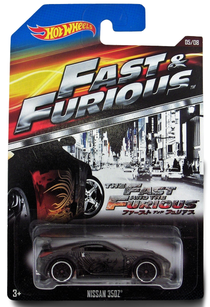 Hot Wheels 2015 - Fast & Furious # 5/8 - Nissan 350Z - Metallic, Dk Gr –  Kmj Diecast Ii