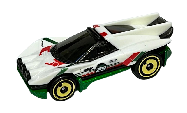 Hot Wheels 2023 - Collector # 040/250 - HW Track Champs 01/05 - New Models - Rally Speciale - White / #29 - Best for Track - USA