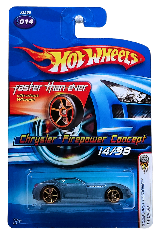 Hot Wheels 2006 - Collector # 014/223 - First Editions 14/38 - Chrysler Firepower Concept - Metallic Steel Blue - Faster Than Ever