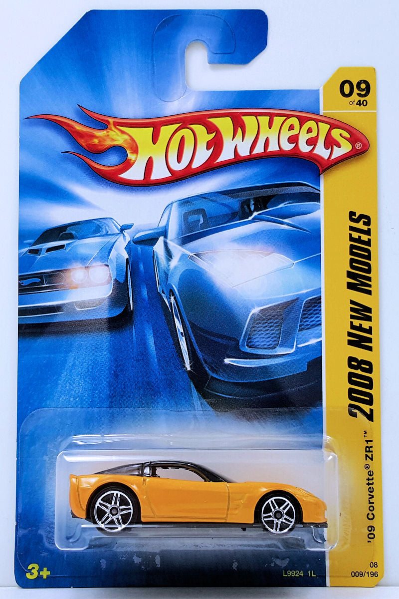 Hot Wheels 2008 - Collector # 009/196 - New Models 09/40 - '09 Corvette ZR1 - Metallic Yellow - Kmart Exclusive - USA