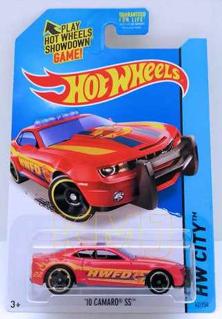 Hot Wheels 2014 - Collector # 042/250 - HW City / HW Rescue - '10 Camaro SS - Red / HWFD - USA