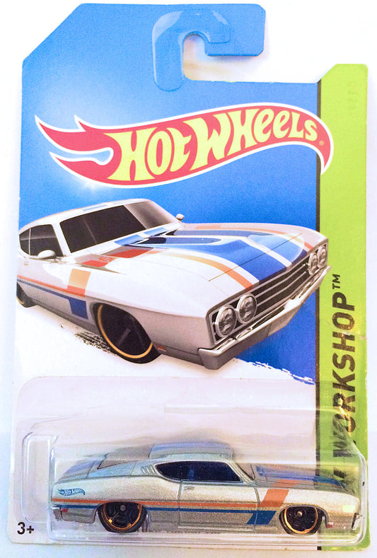 Hot Wheels 2014 - Collector # 235/250 - HW Workshop / Muscle Mania - '69 Ford Torino Talladega - Silver - IC